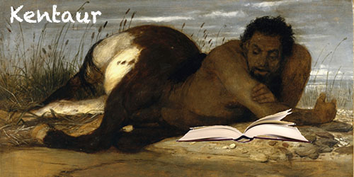 Kentaur med bog
