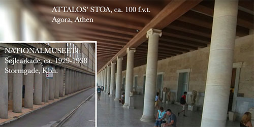 Attalos stoa vs nationalmuseets soejlearkade