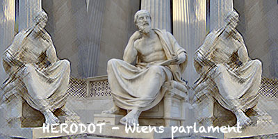 Herodot foran Parlamentet i Wien, Oestrig